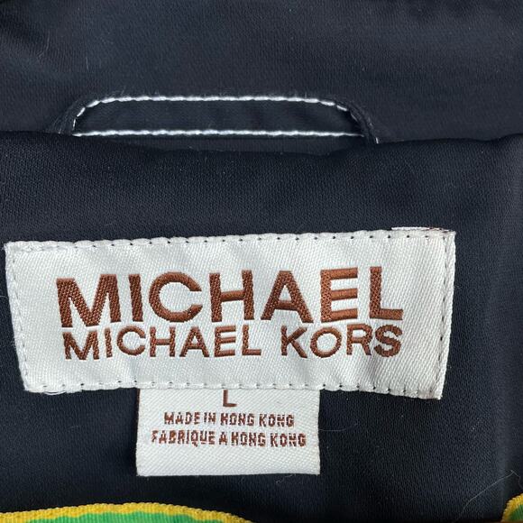 Vintage 2000s Y2K Michael Kors Black Classic Belted Trench Coat Jacket Womens L - Picture 11 of 13